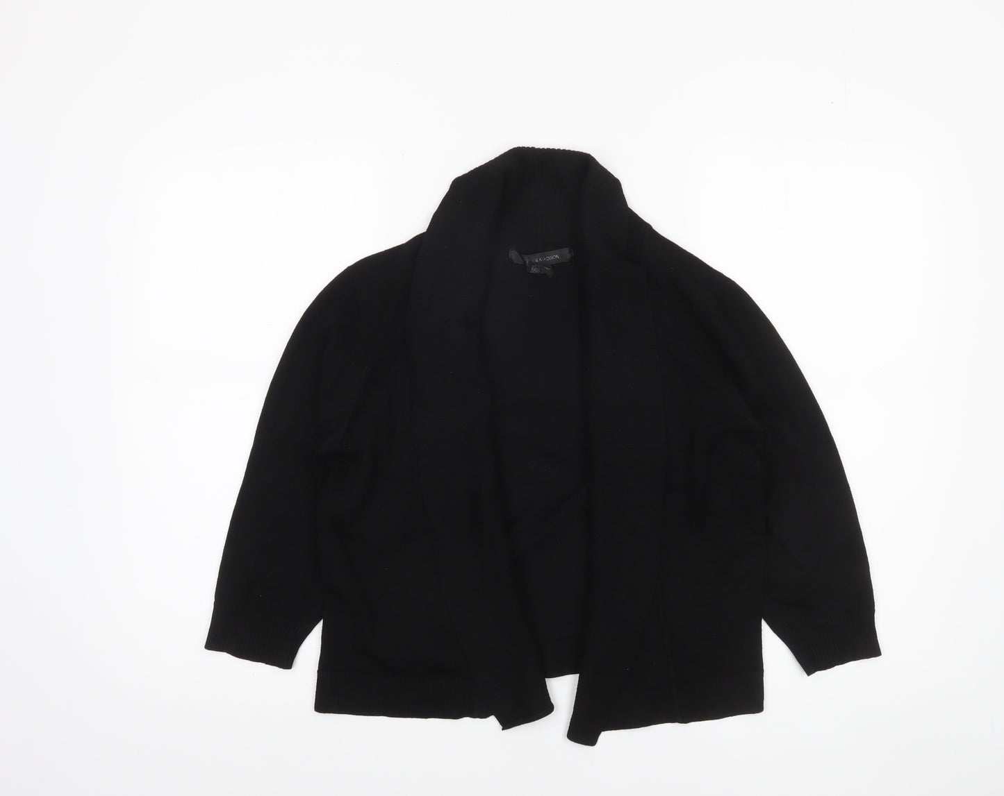 39th & Madison Women's Black L Open Knit Long Sleeve Cardigan