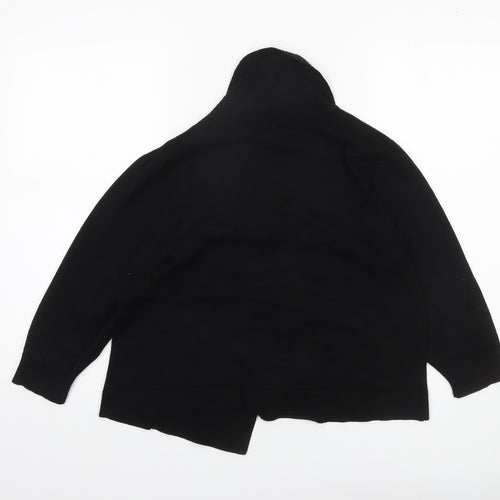 39th & Madison Women's Black L Open Knit Long Sleeve Cardigan