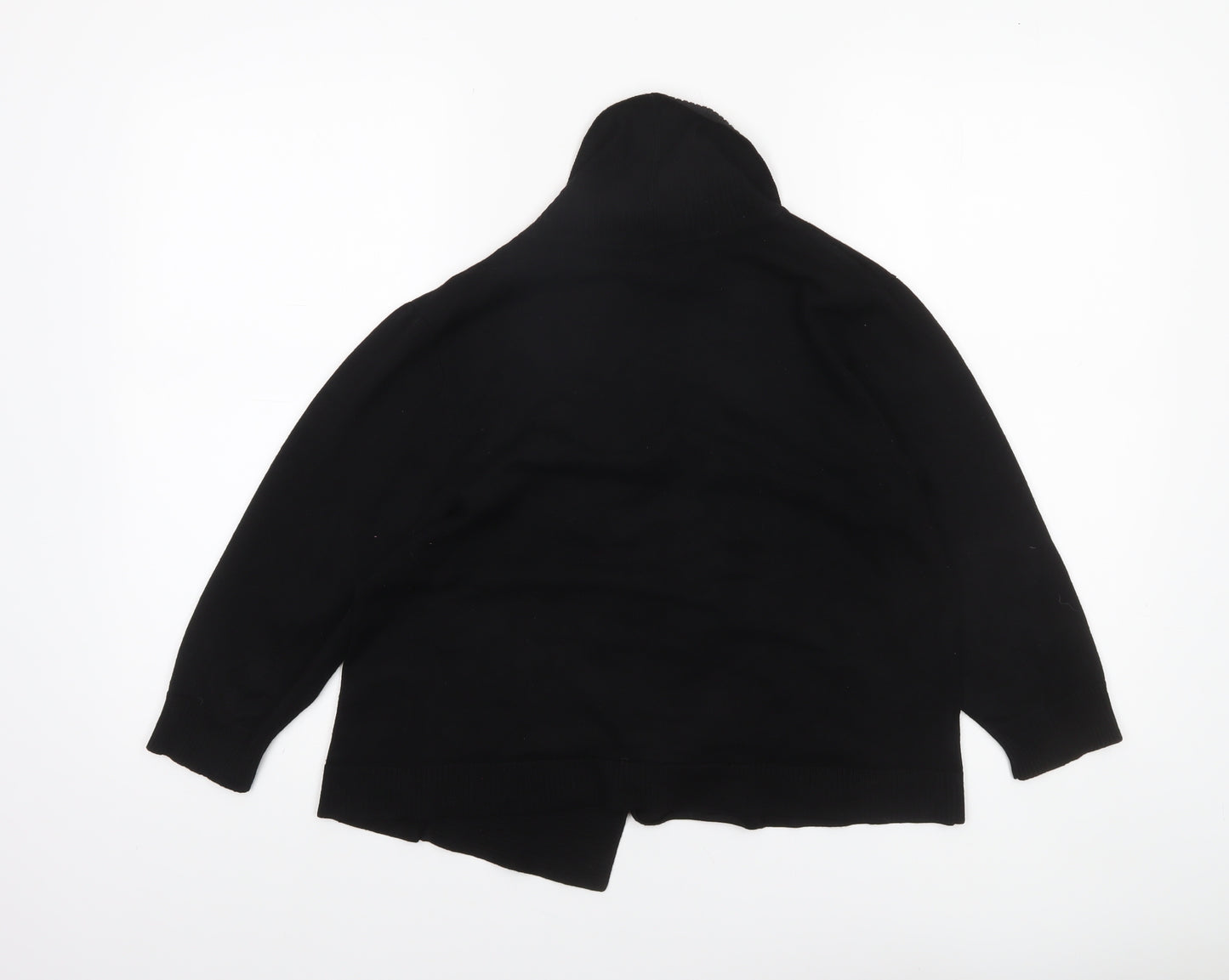 39th & Madison Women's Black L Open Knit Long Sleeve Cardigan