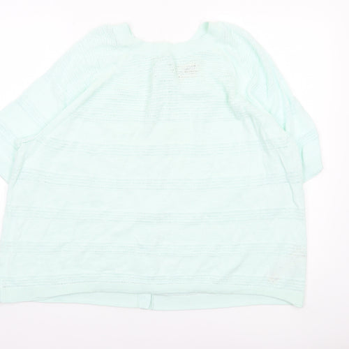 FatFace Women’s Green Knit Button-Up Tunic Top Size 16