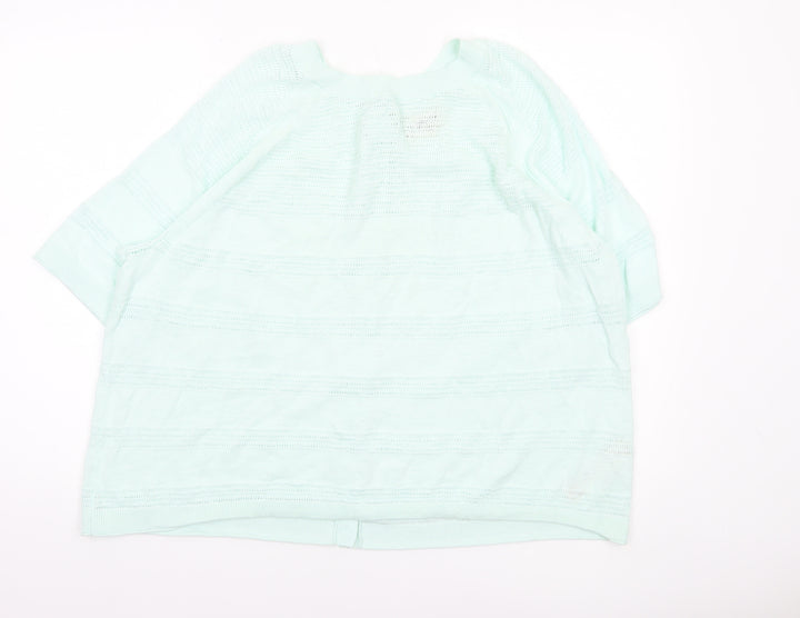 FatFace Women’s Green Knit Button-Up Tunic Top Size 16
