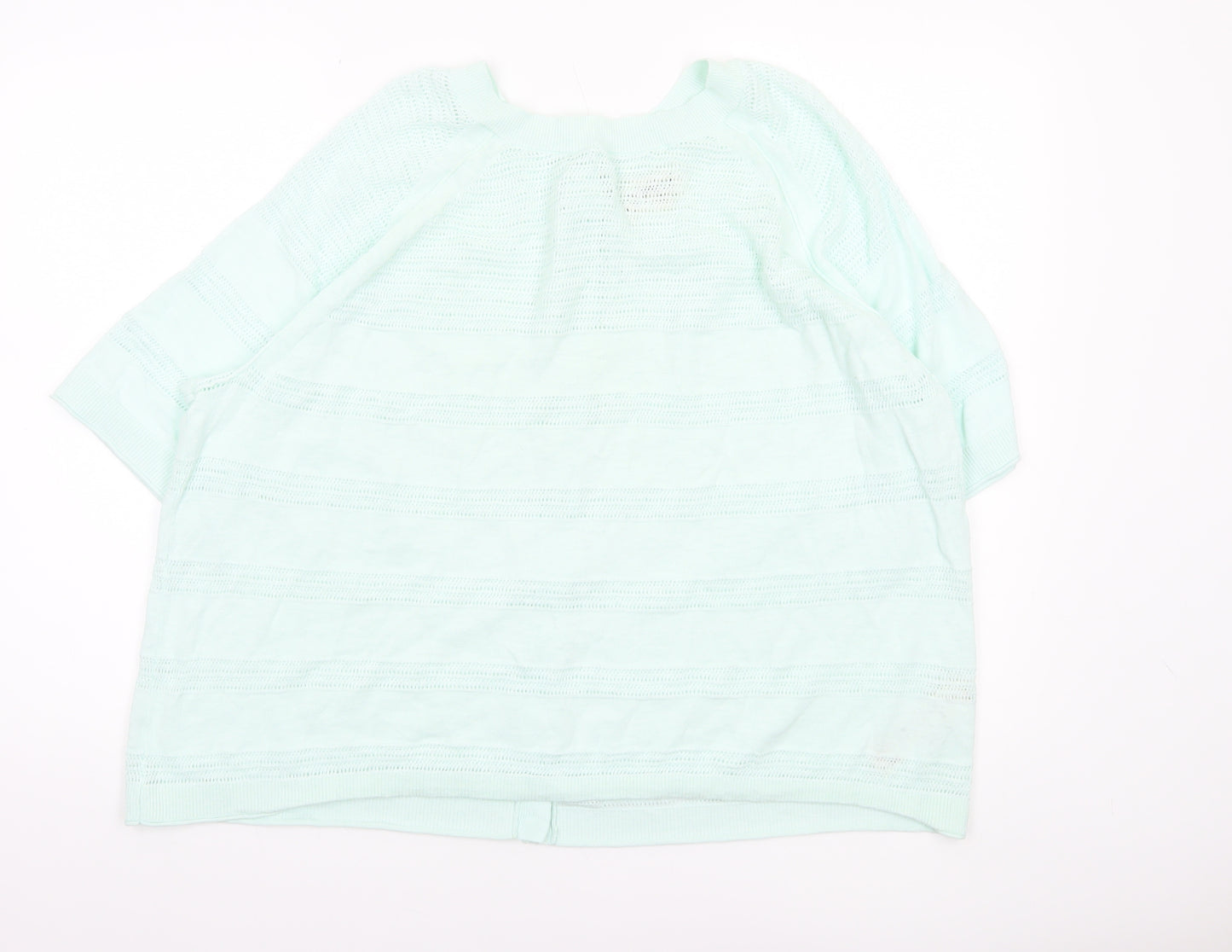 FatFace Women’s Green Knit Button-Up Tunic Top Size 16