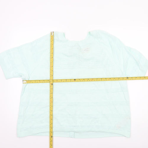 FatFace Women’s Green Knit Button-Up Tunic Top Size 16
