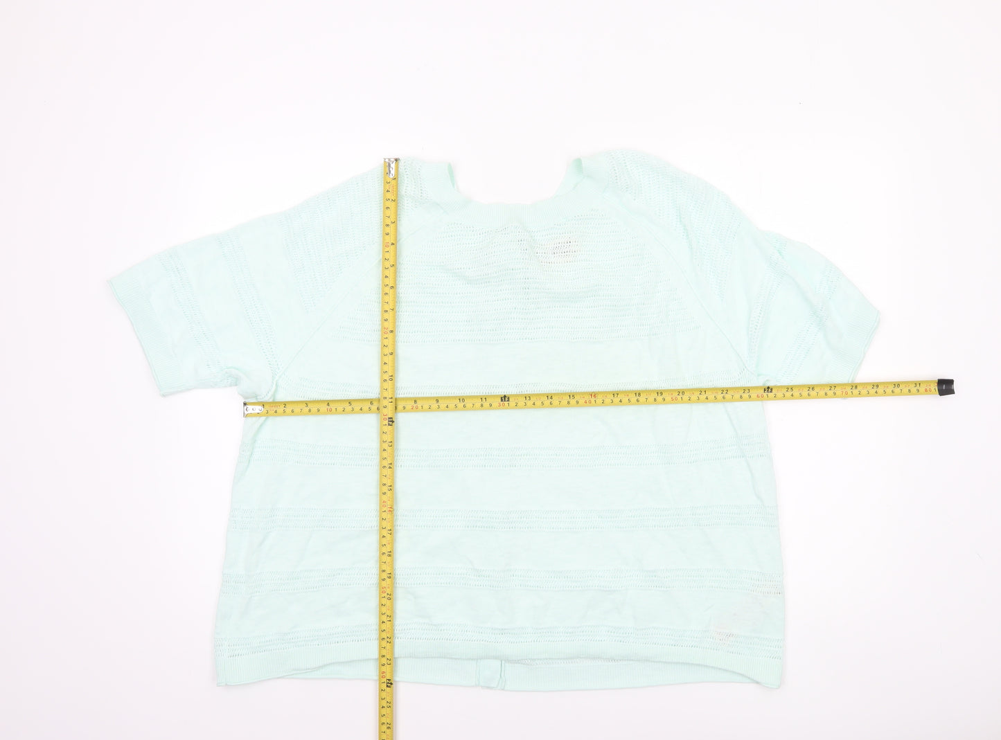 FatFace Women’s Green Knit Button-Up Tunic Top Size 16
