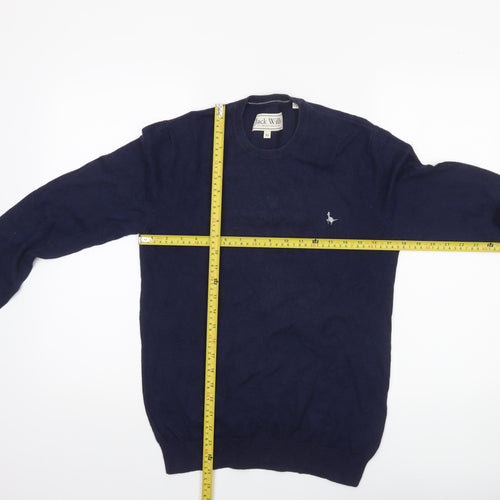 Jack Wills Men's Blue XS Cotton Cashmere Crew Neck Jumper