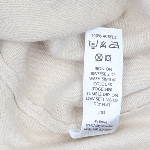 BHS Women’s Beige Wrap V-Neck Long Sleeve Jumper Size 22