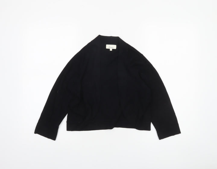 Linea Women's Black Small Open Knit Long Sleeve Cardigan