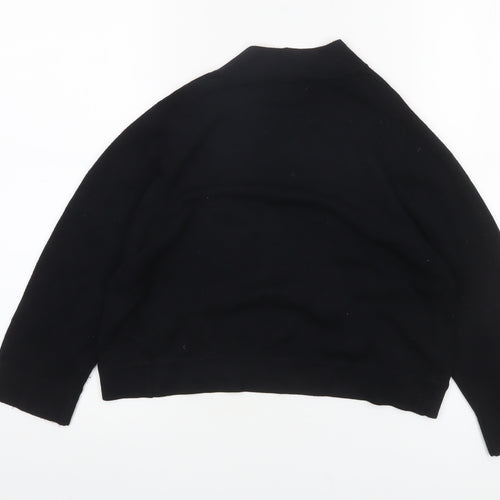 Linea Women's Black Small Open Knit Long Sleeve Cardigan