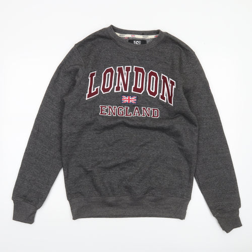 16Sixty Men's Grey London England Sweatshirt Medium Pullover Fleece