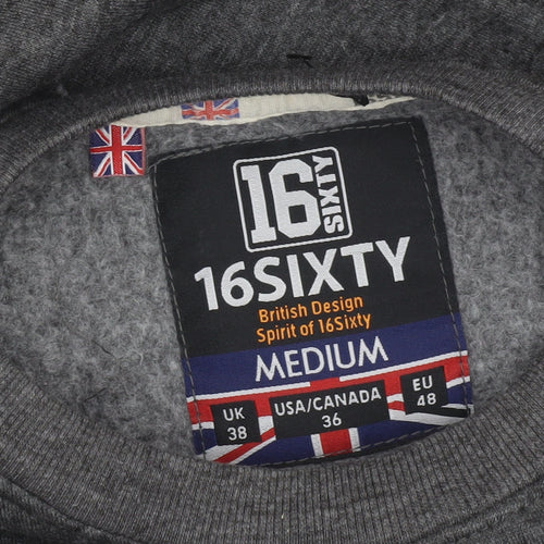 16Sixty Men's Grey London England Sweatshirt Medium Pullover Fleece