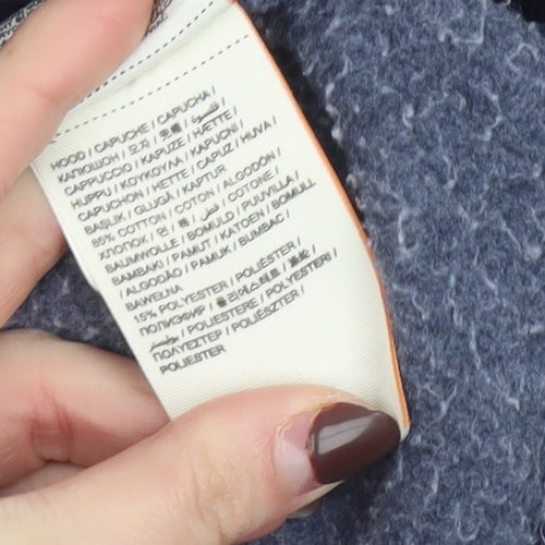 Superdry Women Navy Blue XS Pullover Hoodie with Logo Print