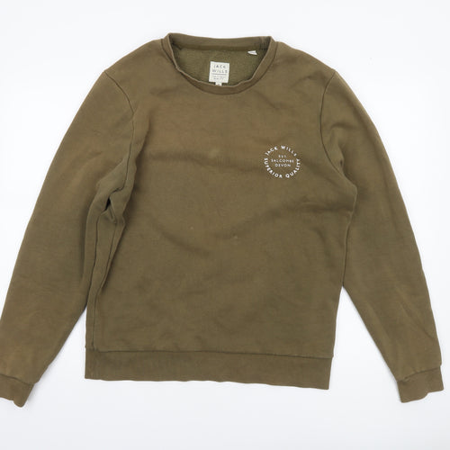 Jack Wills Men's Brown Sweatshirt M Crew Neck Pullover