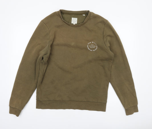 Jack Wills Men's Brown Sweatshirt M Crew Neck Pullover