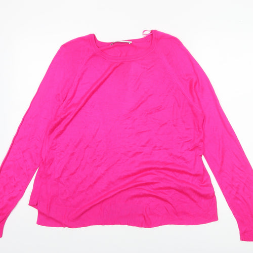 ZARA Women’s Pink Crew Neck Long Sleeve Pullover Jumper Size S