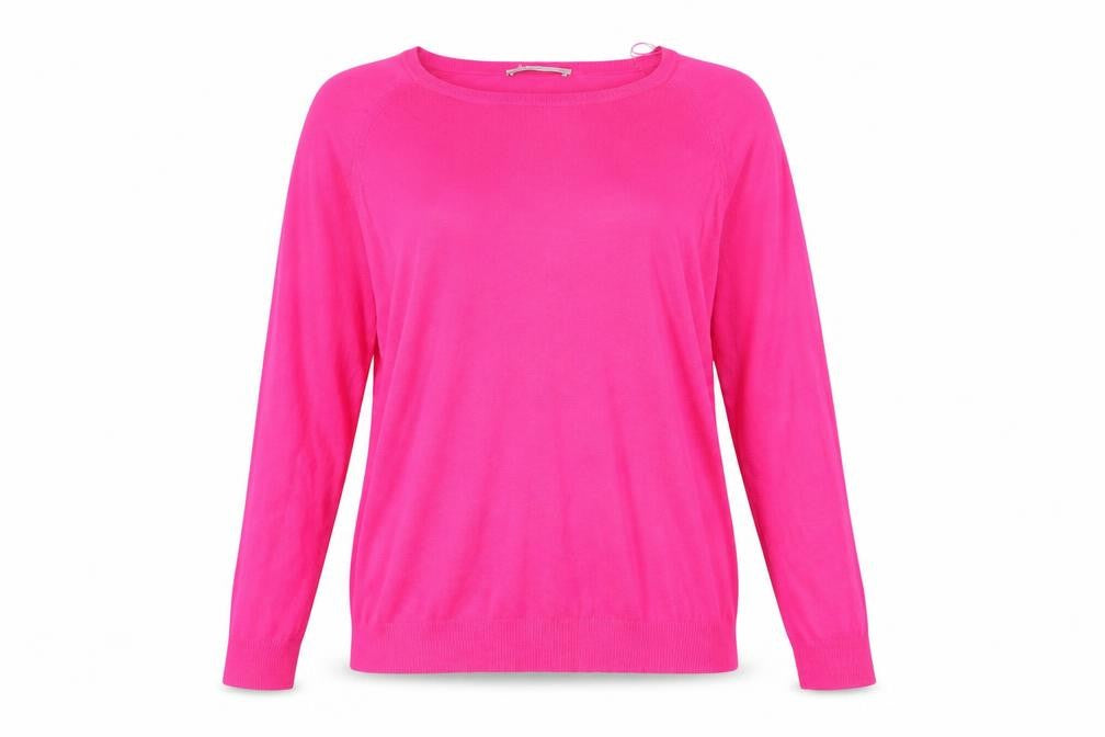 Front view of Zara Women’s Pink Crew Neck Long Sleeve jumper, size S
