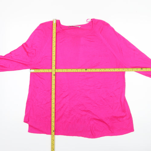 ZARA Women’s Pink Crew Neck Long Sleeve Pullover Jumper Size S