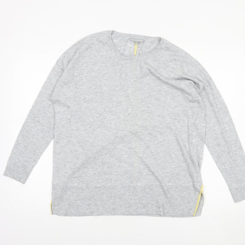 Oliver Bonas Womens Grey Crew Neck Long Sleeve Pullover Jumper Size 14