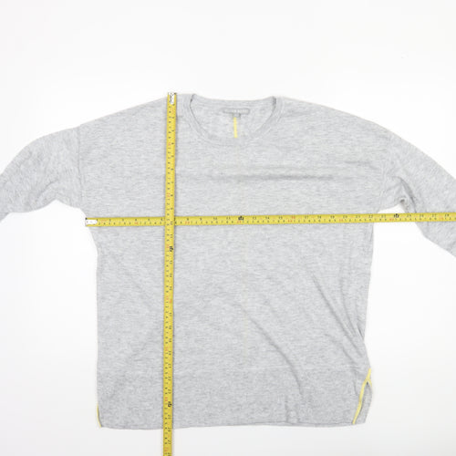 Oliver Bonas Womens Grey Crew Neck Long Sleeve Pullover Jumper Size 14