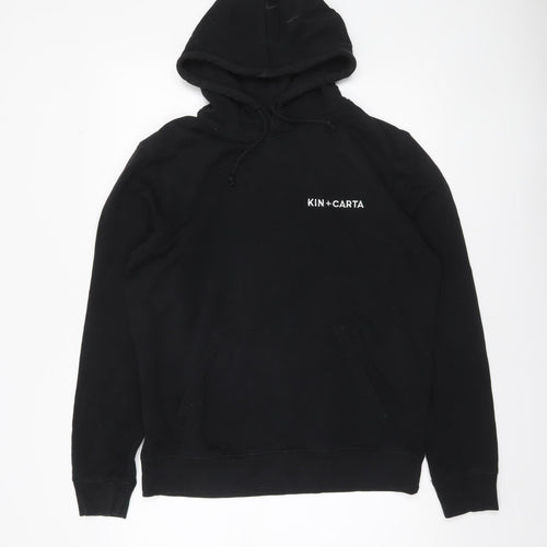 Stanley/Stella Men’s Black Pullover Hoodie Medium Logo Print