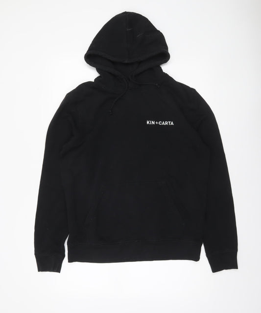 Stanley/Stella Men’s Black Pullover Hoodie Medium Logo Print