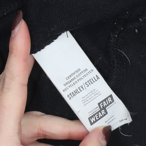 Stanley/Stella Men’s Black Pullover Hoodie Medium Logo Print