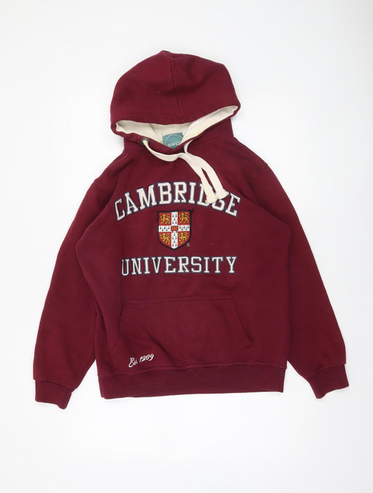 University of Cambridge Men's Red Pullover Hoodie Size S