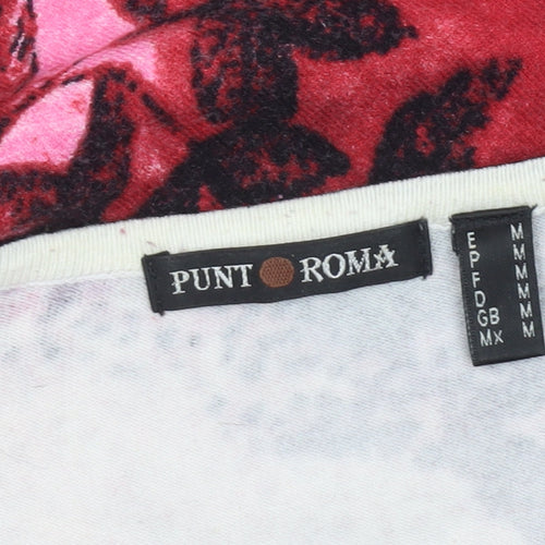 Punt Roma Womens Multicoloured Floral Sequin Pullover Jumper Size M