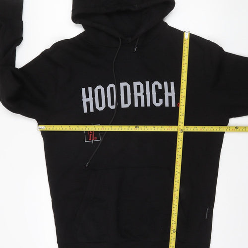Hoodrich Men's Black Pullover Hoodie Large Streetwear Cotton