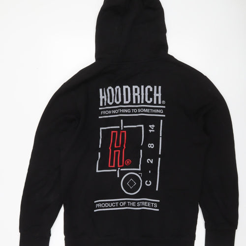 Hoodrich Men's Black Pullover Hoodie Large Streetwear Cotton