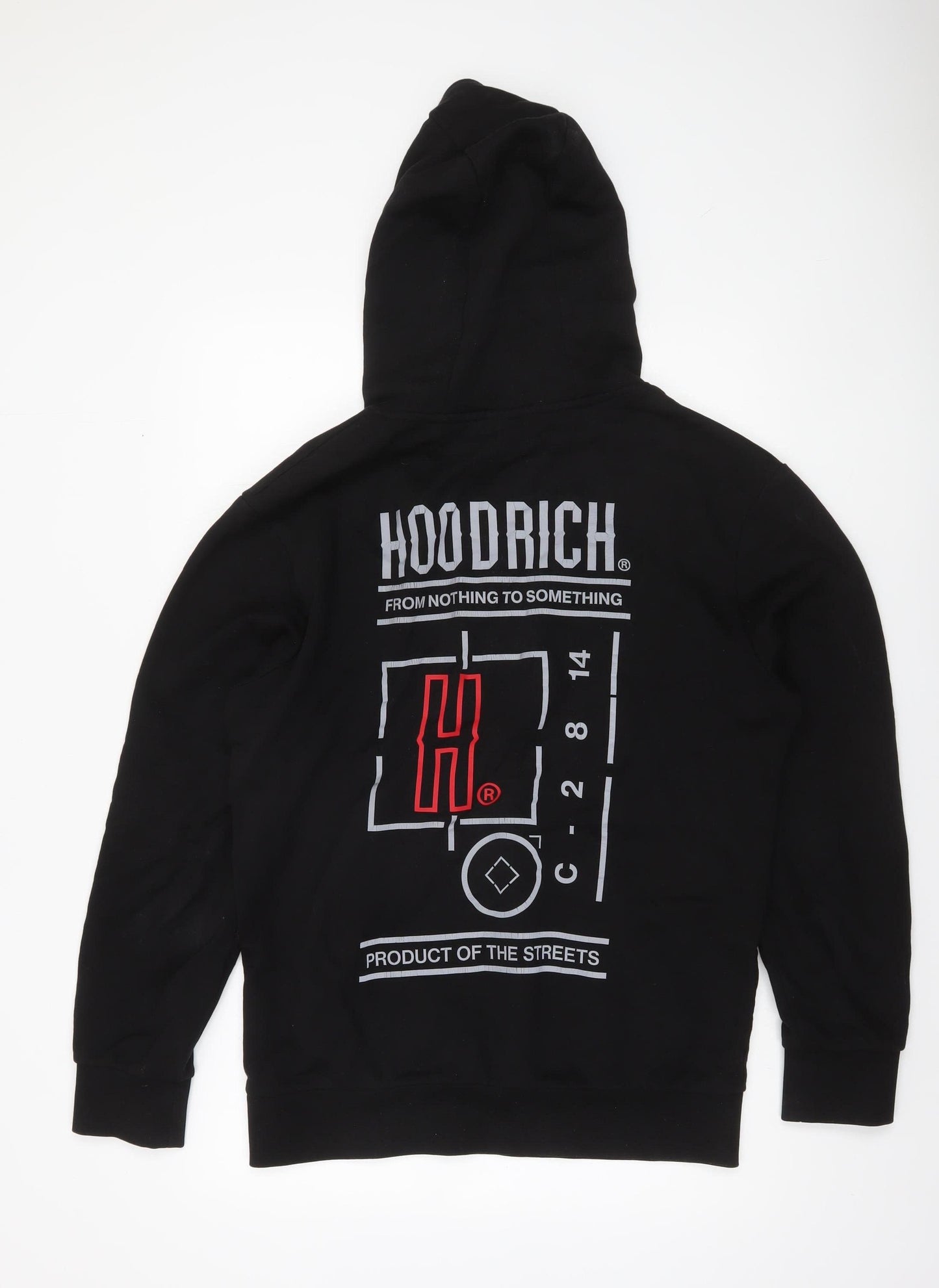 Hoodrich Men's Black Pullover Hoodie Large Streetwear Cotton