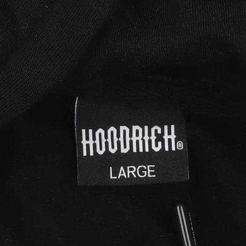 Hoodrich Men's Black Pullover Hoodie Large Streetwear Cotton