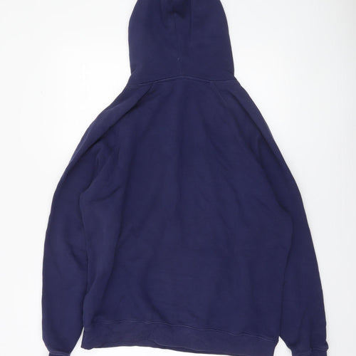 Fiorucci Men's Blue Pullover Hoodie L Logo Angel Graphic Cotton