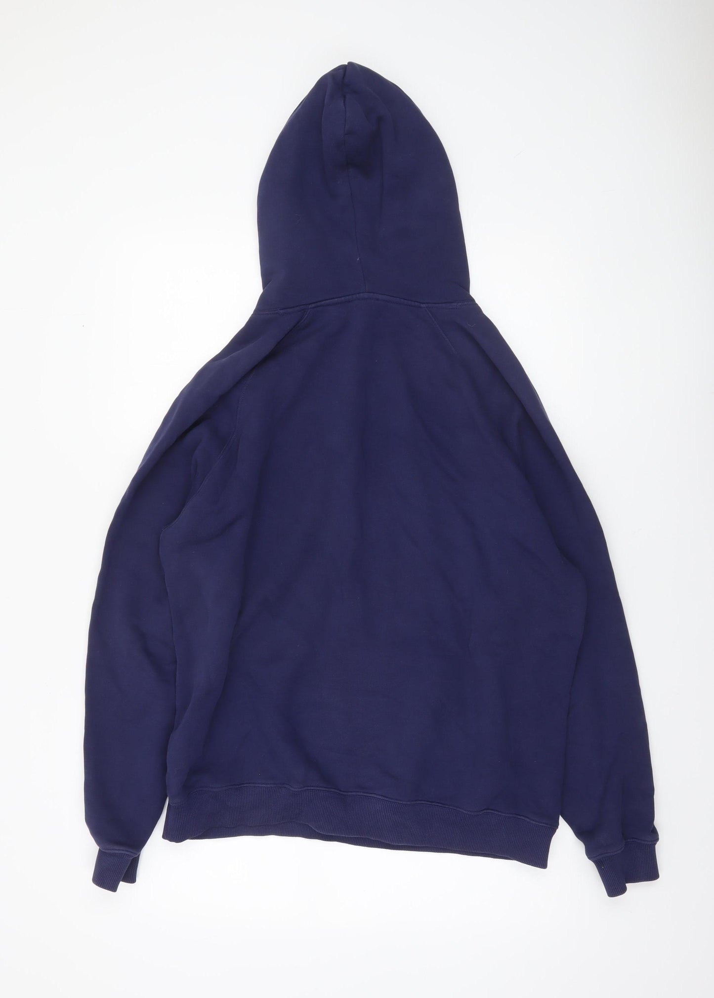 Fiorucci Men's Blue Pullover Hoodie L Logo Angel Graphic Cotton