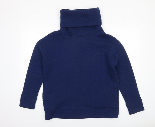 GapFit Women's Blue Quilted Cowl Neck Pullover Sweatshirt Size S