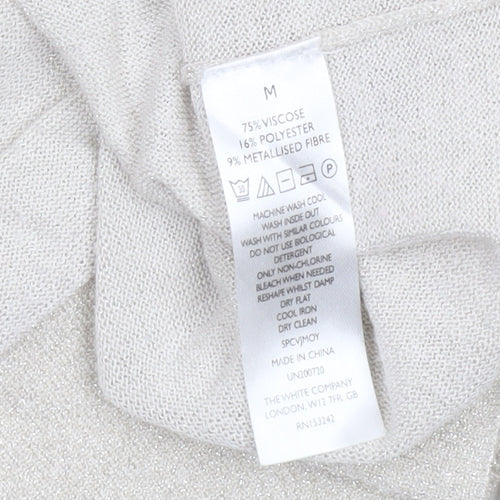 The White Company Women’s Beige V-Neck Knit Jumper Size M