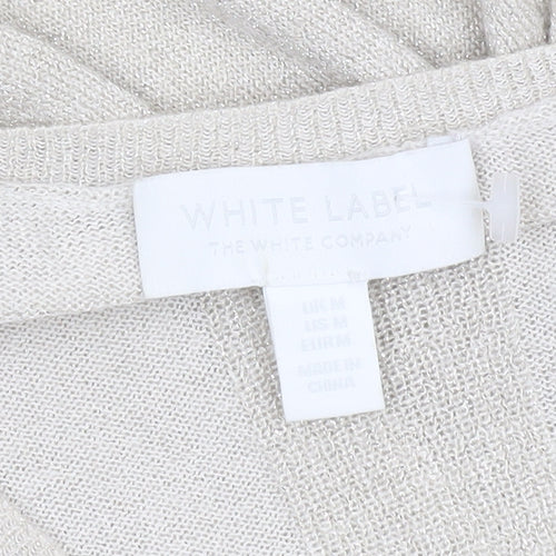 The White Company Women’s Beige V-Neck Knit Jumper Size M