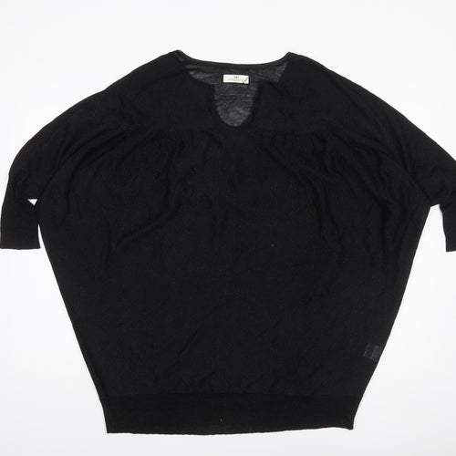 Day Birger et Mikkelsen Women's Black M V-Neck Relaxed Knit Jumper