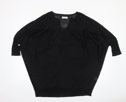 Day Birger et Mikkelsen Women's Black M V-Neck Relaxed Knit Jumper