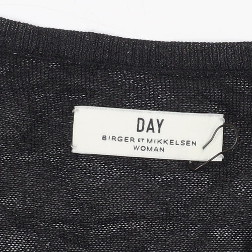 Day Birger et Mikkelsen Women's Black M V-Neck Relaxed Knit Jumper