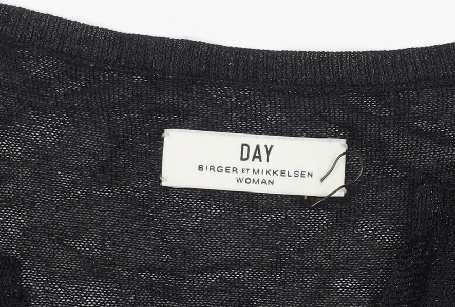 Day Birger et Mikkelsen Women's Black M V-Neck Relaxed Knit Jumper