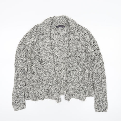Marks and Spencer Womens Grey Chunky Knit Open Cardigan Size 12