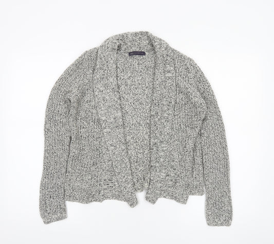 Marks and Spencer Womens Grey Chunky Knit Open Cardigan Size 12