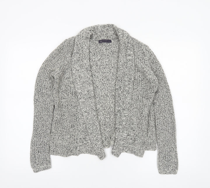 Marks and Spencer Womens Grey Chunky Knit Open Cardigan Size 12