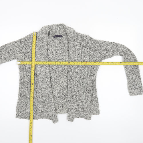 Marks and Spencer Womens Grey Chunky Knit Open Cardigan Size 12