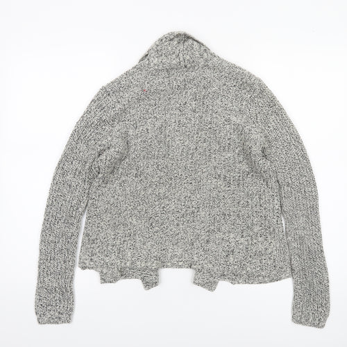 Marks and Spencer Womens Grey Chunky Knit Open Cardigan Size 12