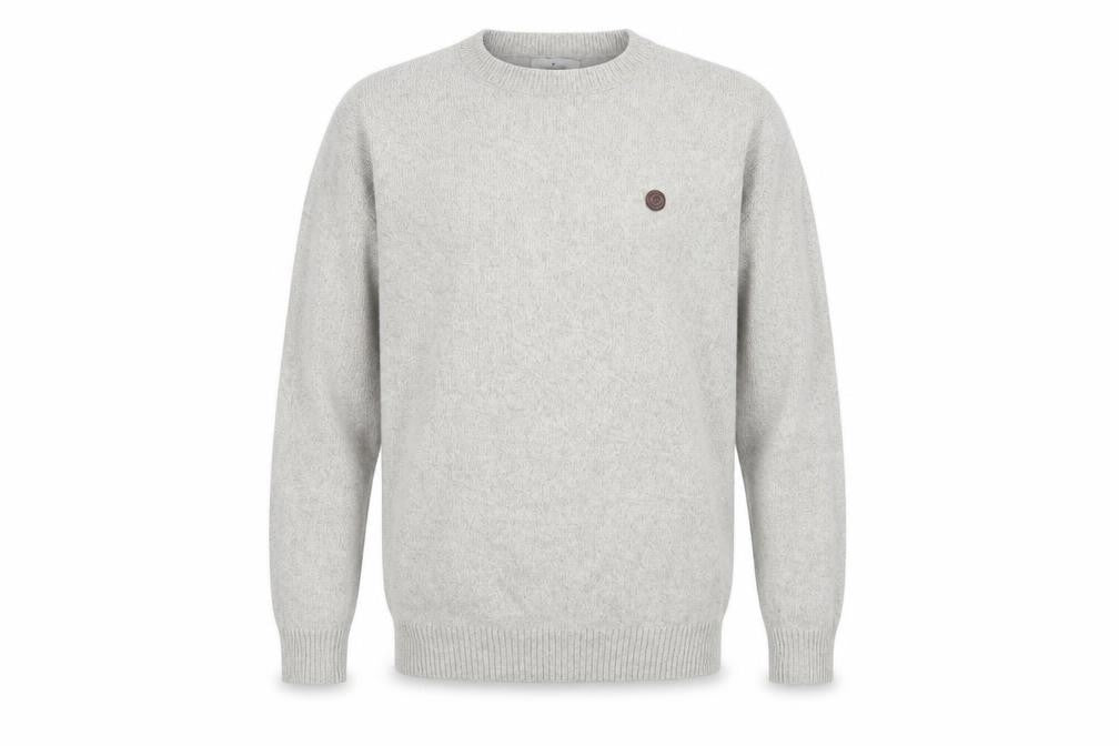 Front view of Springfield Men’s Grey Cotton Knit jumper XL