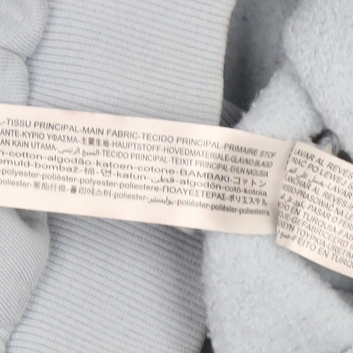 Bershka Men’s Blue Graphic Print Pullover Sweatshirt Size M