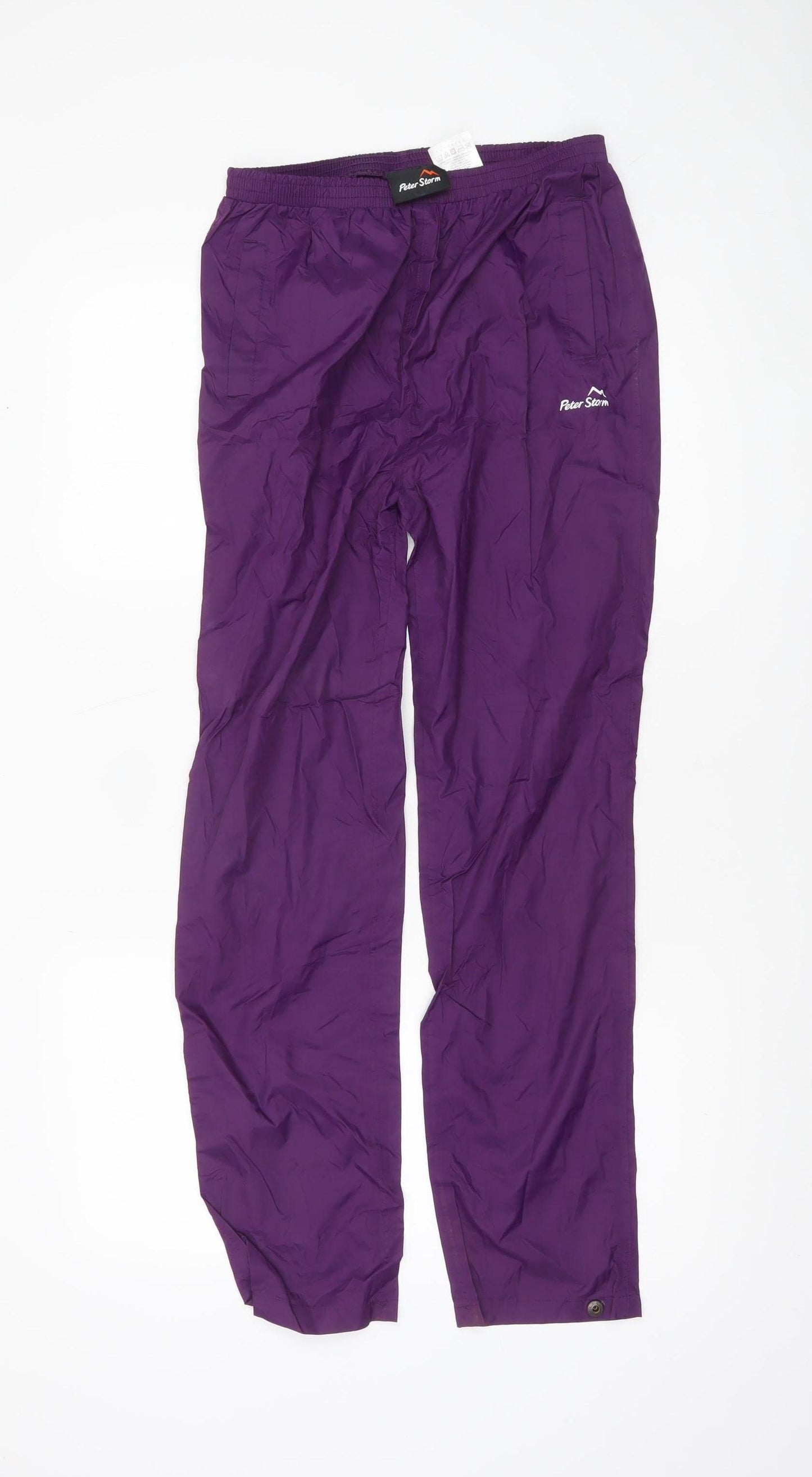 Peter Storm Boys Purple Waterproof Rain Trousers 13 Years Outdoor Lightweight