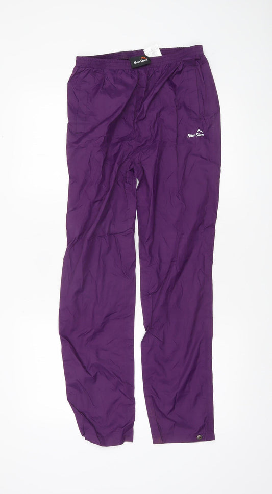 Peter Storm Boys Purple Waterproof Rain Trousers 13 Years Outdoor Lightweight
