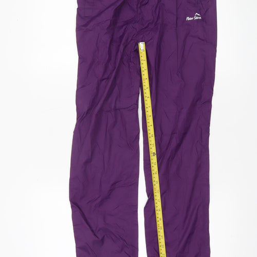 Peter Storm Boys Purple Waterproof Rain Trousers 13 Years Outdoor Lightweight
